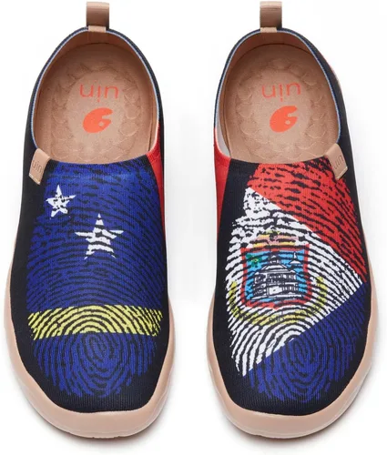 Vista 20 de UIN Zapatos de viaje para caminar para hombre, sin cordones, de lona, informales, ligeros, cómodos y modernos, diseño de perritos felices Ahhhhh