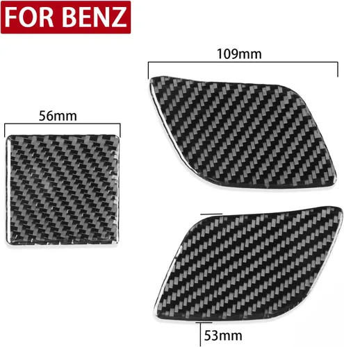 Vista 3 de ontto Accesorios de coche Fibra de carbono Exterior Cuerpo Frente Decoración Pegatinas Fit para Mercedes-Benz CLS C219 2004-2009 Negro