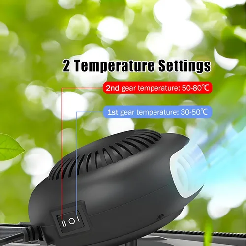 Vista 5 de Calentador de Espacio Pequeño, Calentador de 170W con 2 Velocidades y Batería de 18V, Calentador Eléctrico, Calentadores Portátiles Operados