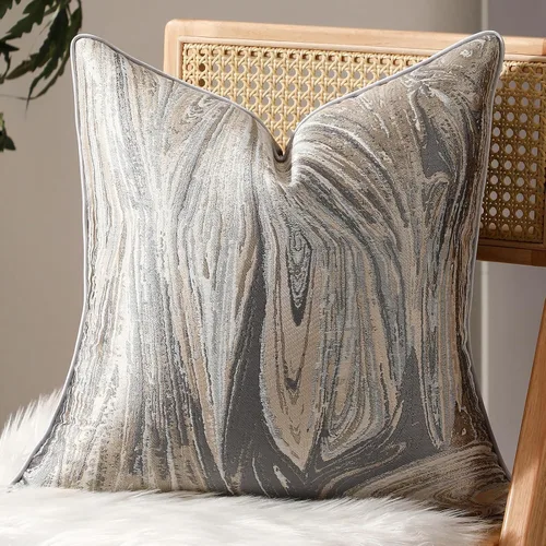 Vista 13 de vctops Funda de cojín decorativa abstracta gris de lujo, funda de cojín cuadrada suave para sofá, dormitorio, automóvil