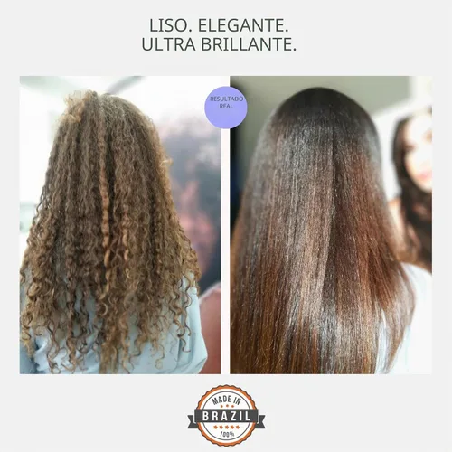 Vista 2 de Kit de tratamiento de alisado de queratina brasileña 2fl.oz Buriti Liss Collagen Pro para todo tipo de cabello