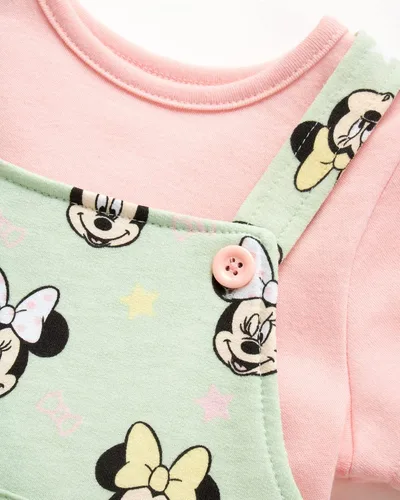 Vista 3 de Disney Mameluco para niñas - Conjunto de camiseta de 2 piezas Minnie Mouse, Winnie The Pooh