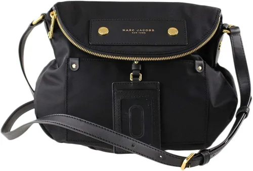 Vista 2 de Marc Jacobs Preppy Natasha - Bolsa cruzada de nailon, color negro, talla M, Negro, M