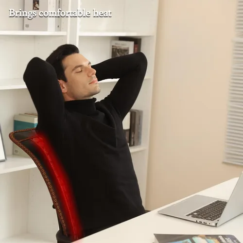 Vista 3 de Almohadilla térmica de infrarrojos lejanos, jade natural y 2 almohadillas térmicas de turmalina diferentes, almohadillas térmicas eléctricas
