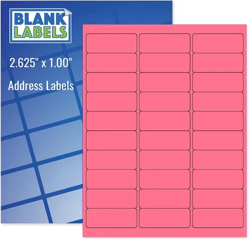Vista 9 de Blanks Labels Fluorescent Blue FBA & Mailing Labels from Blank Labels - 2-5/8" x 1" (2.625 x 1) - 30 Labels Per Sheet-25 Sheets