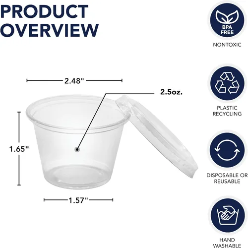 Vista 2 de Party Essentials N2525 - Vaso de plástico, 25 unidades, multicolor, 25