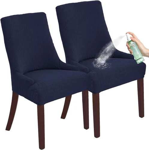 Vista 15 de Wingback - Funda impermeable para silla, funda de jacquard elástica (beige, 1 unidad) Instant room refresh with easy cleanup, dependable mess