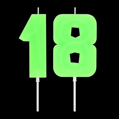 Vista 18 de DERVENTA Vela Grande de Cumpleaños Número 3D Verde Luminoso de 3.7 Pulgadas Celebración de Fiesta Aniversario Decoración Adorno para Pastel 1 Pieza