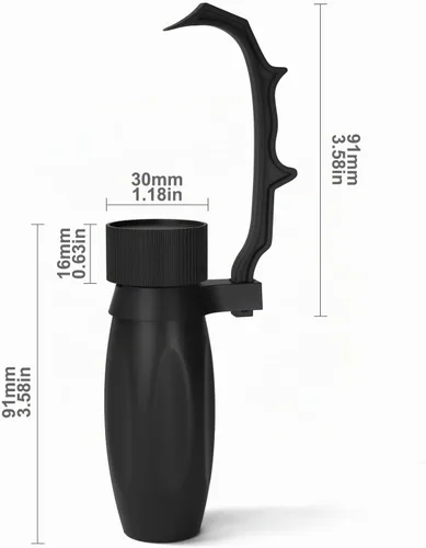Vista 7 de Mango de Pintura WH01 para Miniaturas de Juego de Guerra con Bases de Modelo (Negro)