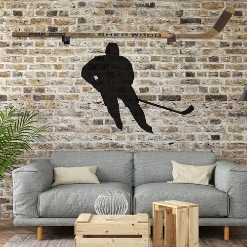 Vista 8 de TOBWOLF - 2 vitrinas de palo de hockey, soporte para colgar palos de hockey, soporte horizontal para palo de hockey de montaje en pared, soporte