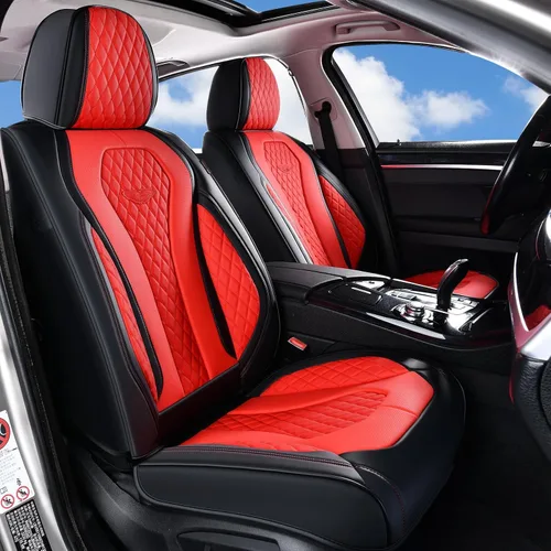 Vista 24 de Coverado Fundas de asiento de automóvil, fundas de asiento delantero, funda de asiento de coche beige, fundas impermeables para asiento