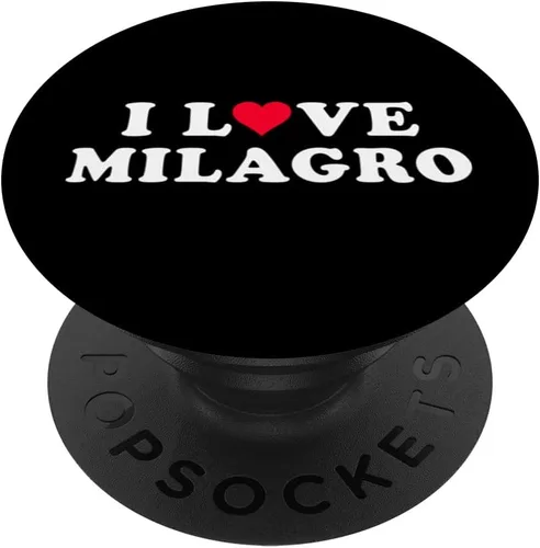 Vista 6 de I Love Milagro Matching Girlfriend & Boyfriend Milagro Name PopSockets MagSafe PopGrip for iPhone