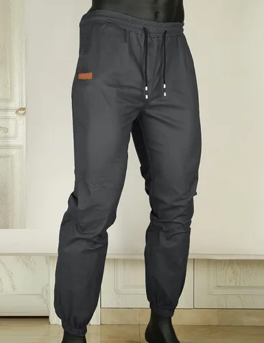 Vista 5 de Pantalones deportivos chinos para hombre, pantalones cargo para senderismo, recreación al aire libre, pantalones de sarga para fitness, pantalones