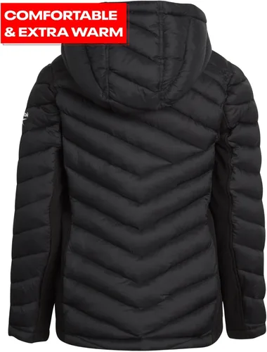 Vista 6 de Reebok Chaqueta para niñas Abrigo acolchado con capucha Abrigo ligero para niñas, 4-16