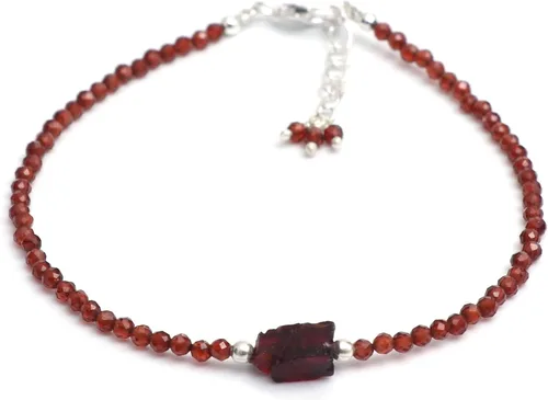 Vista 9 de Pulsera de plata de ley 925 con cuentas completas y ajustables para mujer, pulsera delicada de cuentas de piedras preciosas naturales, regalo
