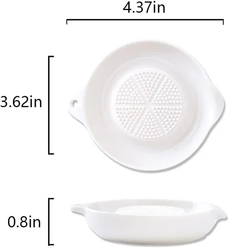 Vista 6 de Rallador Cerámico Avanzado para Jengibre, Ajo y Cebolla, 10 cm (10 cm)