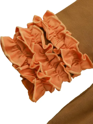 Vista 6 de Vestido de tutú de pavo para niña + pantalones de impresión + diadema de 3 piezas