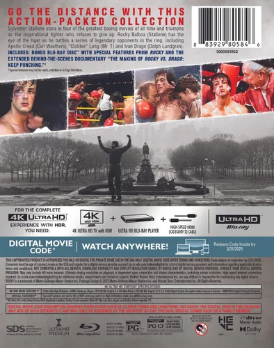 Vista 3 de Rocky The Knockout Collection (4K Ultra HD + Digital) 4K UHD