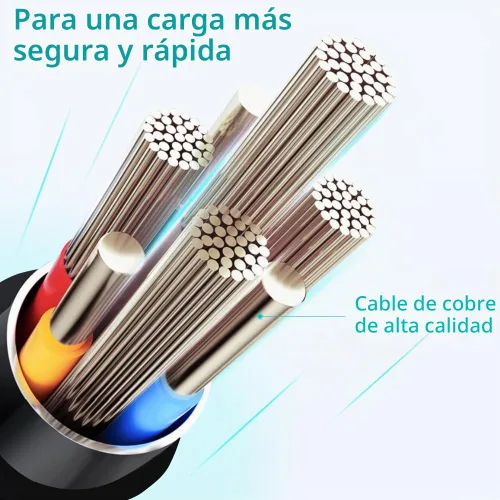 Vista 7 de Puxnoin Cable de carga múltiple de 6 pies, paquete de 2 cables de carga múltiple 4 en 1, cable universal de carga rápida USB múltiple con tipo C