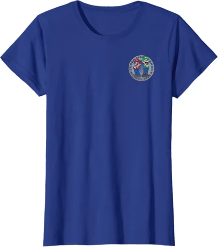 Vista 8 de Super Mario Bros Luigi Left Chest Since 1985 - Camiseta gráfica Negro