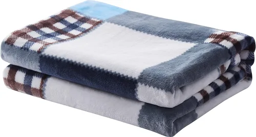 Vista 2 de Tache Farmhouse - Manta de felpa decorativa de doble cara para cama.
