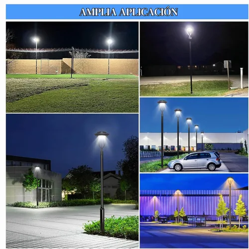 Vista 8 de Luz de poste LED con fotocélula, 60 W, 48 W, 36 W, luces superiores