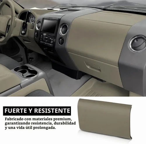 Vista 3 de G-PLUS Cubierta del Panel del Bisel del Tablero Lado del Pasajero Guantera Superior Compatible con Ford F150 2004 2005 2006 2007 2008 Beige