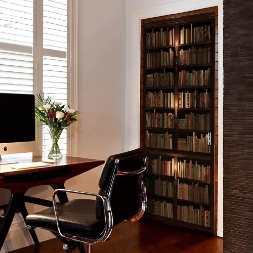 Vista 7 de TUOKING Adhesivo para puerta, calcomanías de vinilo para puerta, mural autoadhesivo para decoración del hogar, 30.3 pulgadas de ancho x 78.7
