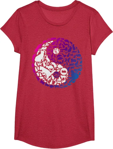 Vista 43 de Cute Kitty Cats and Zen Spirit Peace & Love Yin Yang - Camiseta de gato Negro
