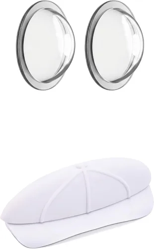Vista 7 de Combo universal de protección contra la lluvia para cámara de respaldo, protector de residuos y cubierta de lente transparente, visera solar de Negro