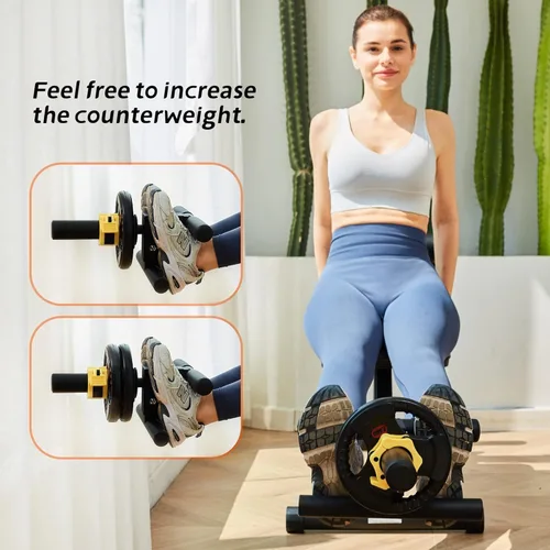 Vista 6 de Tibialis Trainer Tib Bar Raise Machine Equipo de ejercicio Entrenamiento de fuerza Rasgando músculos de la parte inferior de las piernas Amarillo