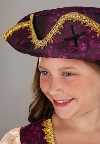 Vista 4 de Disfraz de pirata púrpura prémium para niños