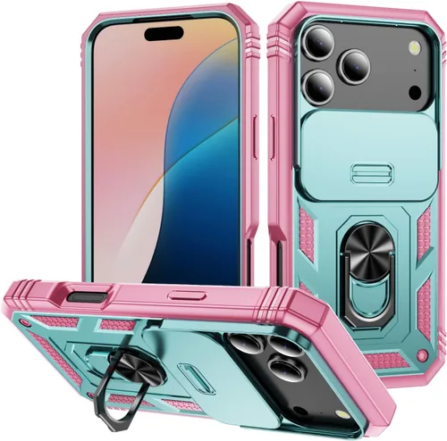 Vista 69 de Funda para iPhone 14, a prueba de golpes, resistente a los impactos, con lente deslizante protectora para iPhone 14 (6.1 pulgadas) (azul)