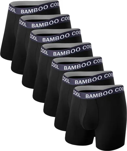 Vista 10 de BAMBOO COOL Calzoncillos tipo bóxer ultra suaves para hombre, paquete