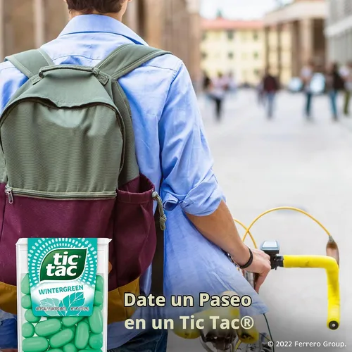 Vista 4 de Tic Tac Pastillas de Menta Wintergreen para el Aliento, Paquete a Granel de 12, Refrescante Para Llevar, 1 Oz Cada Una