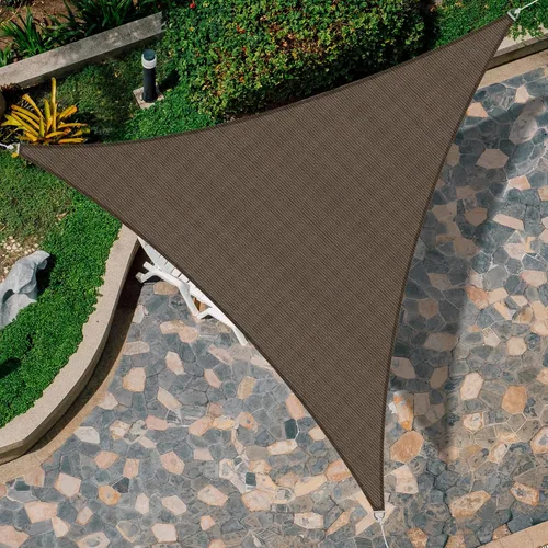 Vista 11 de Toldo Vela Triangular de Sombra 2'x2'x2' Toldo Resistente a los Rayos UV Cubierta para Patio Exterior Pérgola Patio Trasero Terraza Jardín Porche