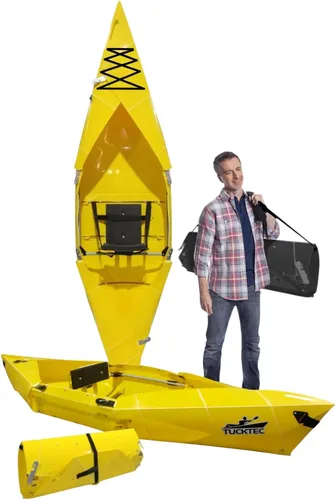 Vista 8 de Tucktec Kayak plegable PRO de 10 pies – Kayak plegable de tamaño completo – Kayak portátil para adultos – Fabricado en Estados Unidos