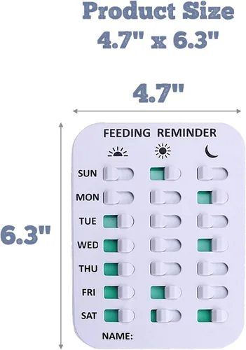 Vista 3 de Recordatorio de alimentación de mascotas, aplicación adhesiva magnética o de doble cara, recordatorio con herramientas indicadoras diarias