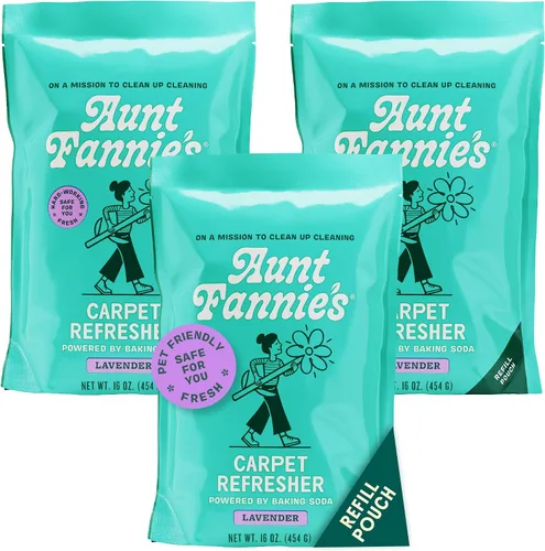 Vista 11 de Aunt Fannie's Polvo Refrescante y Desodorante para Alfombras, Eliminador de Olores Multiusos para Alfombras, Alfombras y Tapicería para Hogares