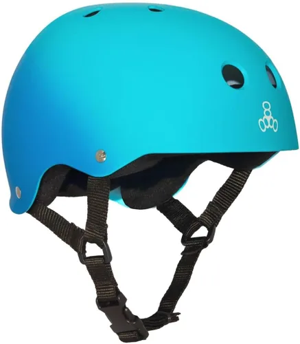 Vista 7 de Triple Ocho de goma multiimpacto patín Hardhat con forro de sudor Carbon Matte