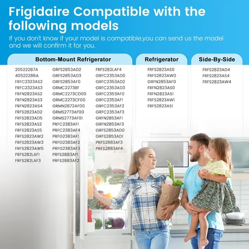 Vista 5 de Paquete de 3 filtros de aire frgpaaf2 Pure Air AF-2 RAF-2 para frigi-daire FRFC2323AS FRFC232LAF FRFC233LAF FRFG2323AF FRFN2823AS -Reemplaza 4977184