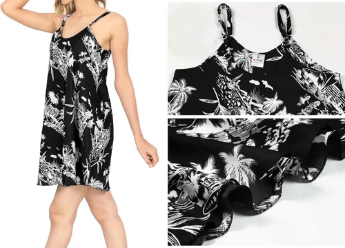 Vista 2 de LA LEELA Camisón con tirantes delgados para mujer