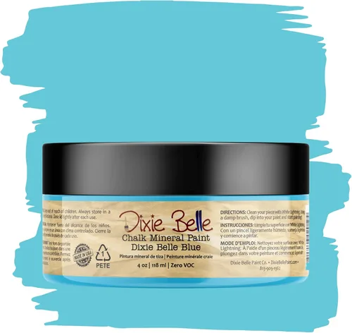 Vista 148 de Pintura para muebles con acabado de tiza Dixie Belle Paint Company - Amatista (4oz) - Pintura mineral de tiza chic púrpura profundo mate