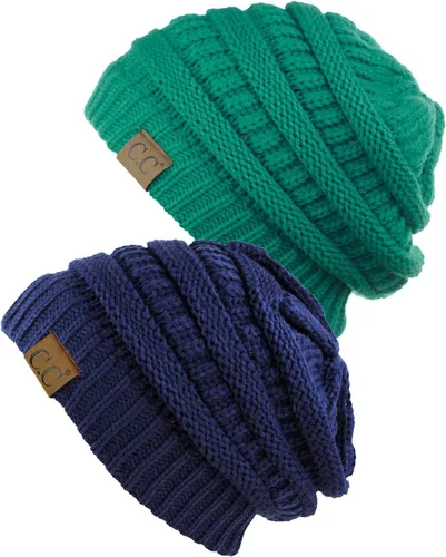 Vista 43 de Gorro a la moda de tejido suave abultado, cálido y elástico de C.C