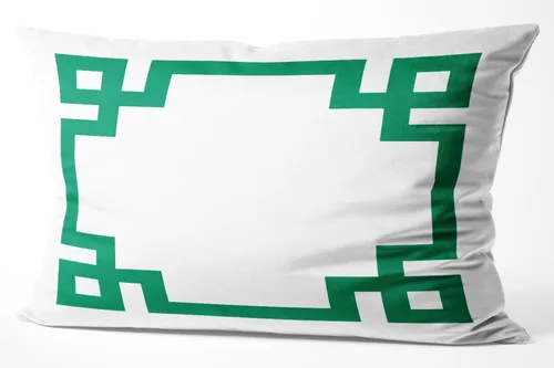 Vista 50 de Funda de almohada rectangular con cremallera en un lado impreso de 12 x 16 pulgadas, color blanco y rosa intenso Rosa fucsia