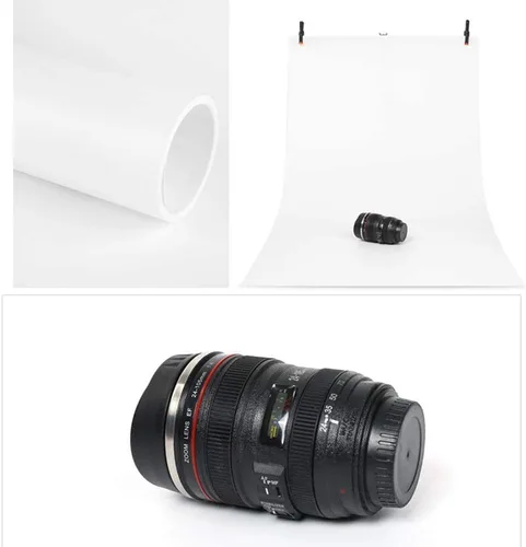 Vista 6 de Meking Telón de fondo de PVC para fotografía de 31x59 pulgadas (80x150 cm) Blanco mate y reflectante, telón de fondo de PVC para video de estudio