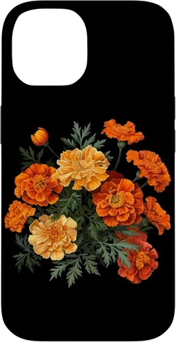 Vista 4 de Funda para iPhone 17 con diseño de flores de caléndula del mes de nacimiento