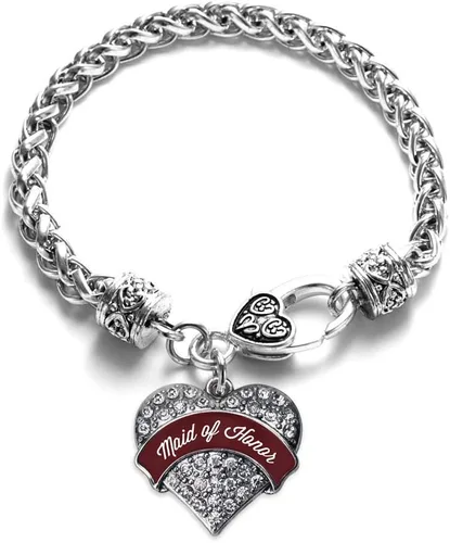 Vista 178 de Inspired Silver - Pulsera de plata con dije de corazón pavé con joyas de circonita cúbica