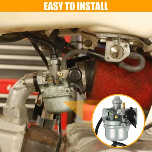 Vista 3 de RANSOTO Carburador compatible con XR70 XR70R CRF70 1997-2003 CRF70F 2004-2012 Honda reemplaza 16100-GCF-672 con kit limpiador de chorro de suciedad