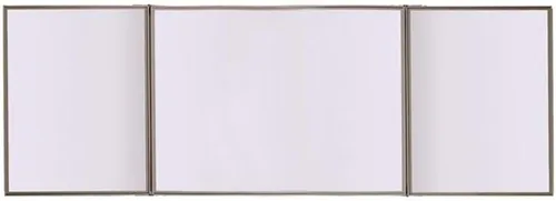 Vista 4 de Ghent VisuALL PC, tablón de anuncios de tela beige para exteriores con pizarra blanca de acrílico en el interior, fabricado en los Estados Unidos